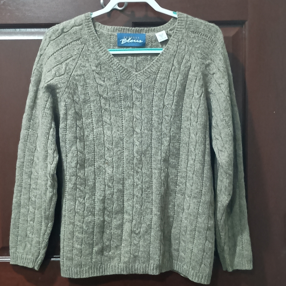 Express Bleus 100% Wool Brown Sweater Size L